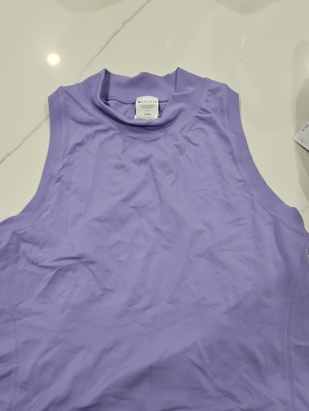 Athleta Lavender High-Neck Performance Tank